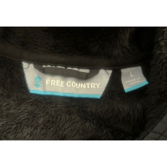 Free Country Faux Fur Women’s Hooded Jacket. Large. Full Zip. Zip Pockets - Picture 4 of 10